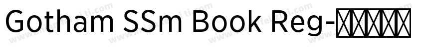 Gotham SSm Book Reg字体转换